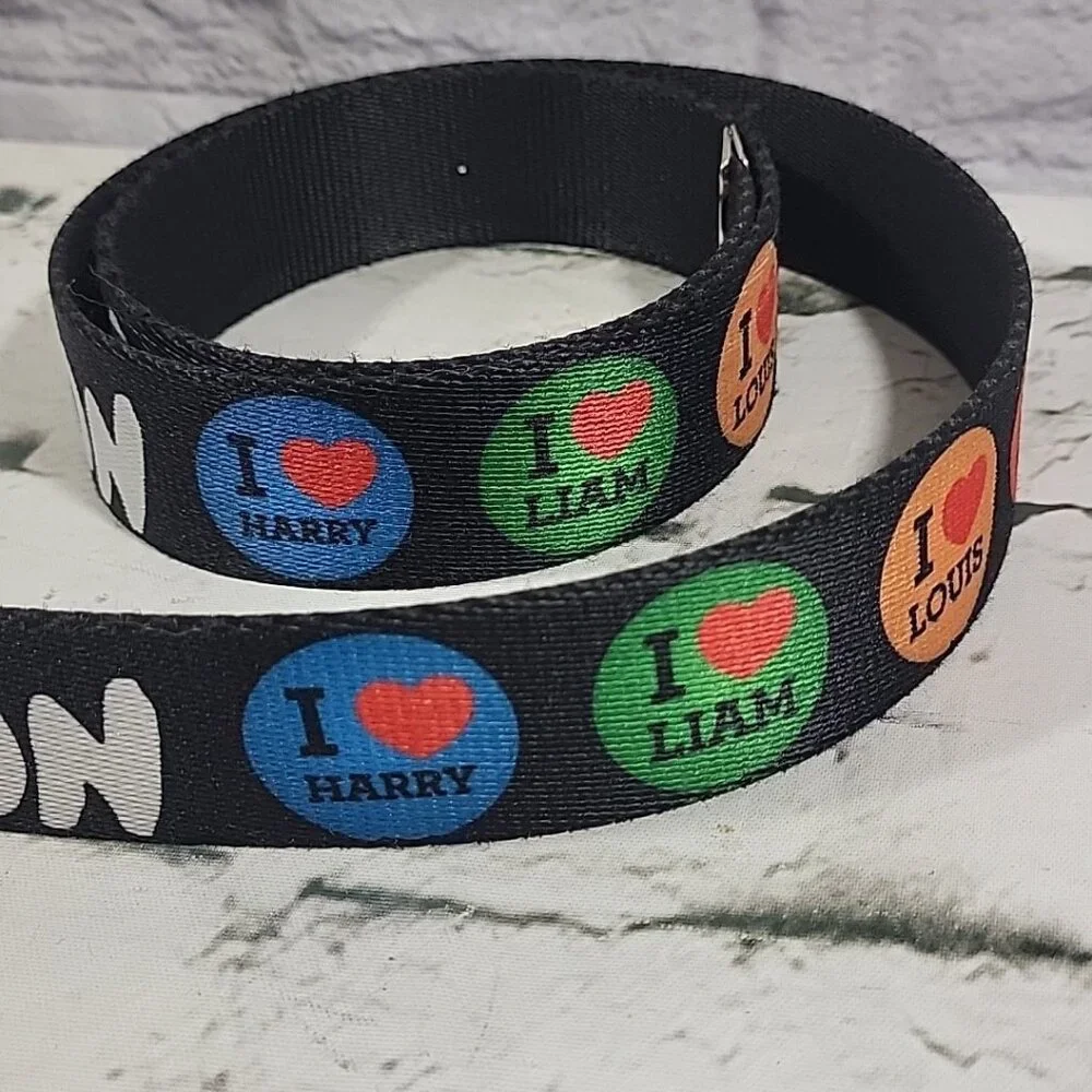 Vintage Buckle‎ Down 1D I Love One Direction Belt Boyband Fandom One Size